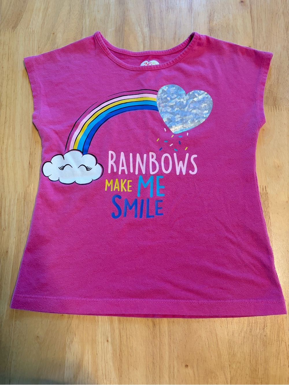 Garanimals Pink Short-Sleeve Rainbow Heart Graphic Tee